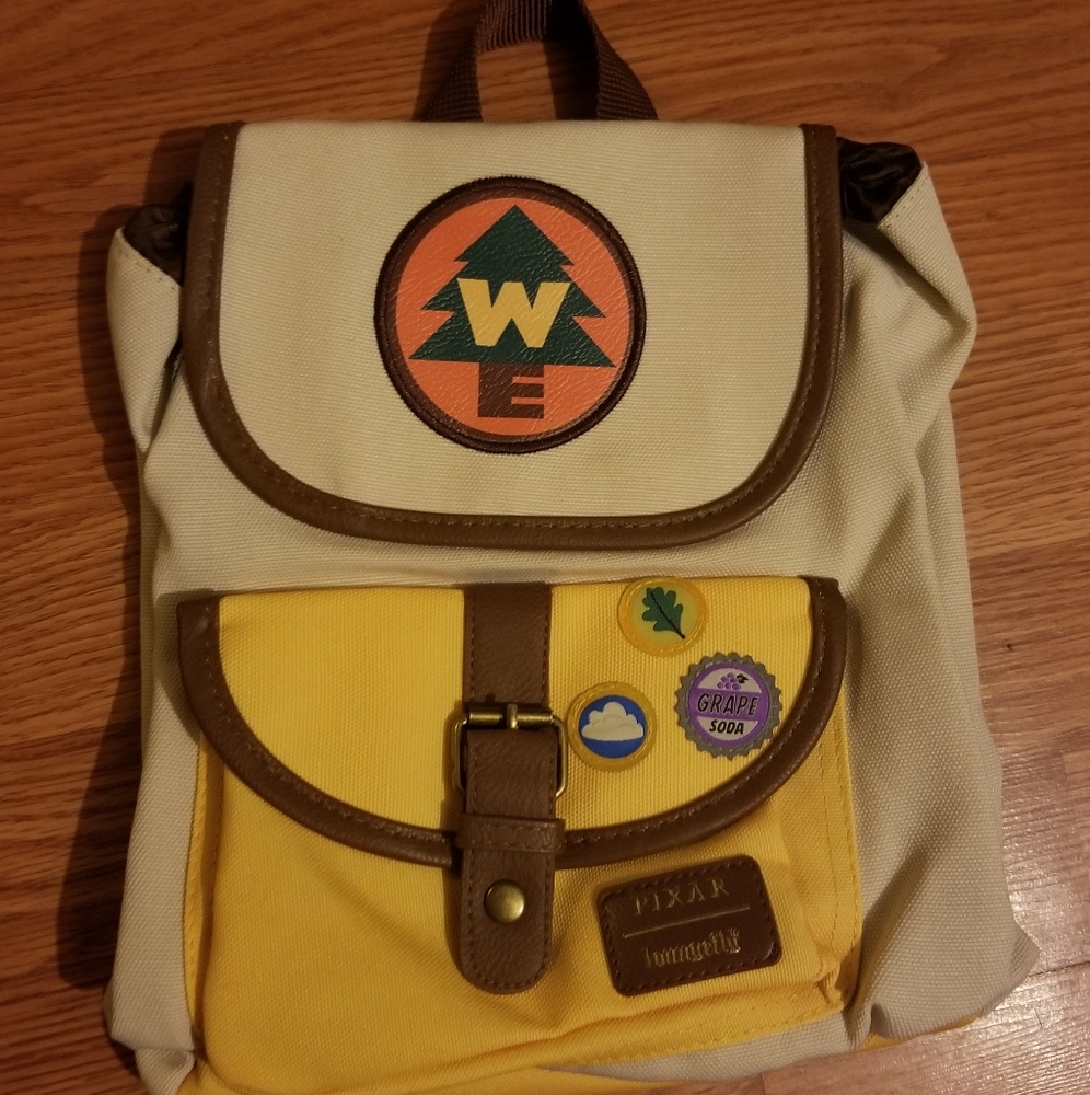 Nwt loungefly up slouch mini backpack pixar